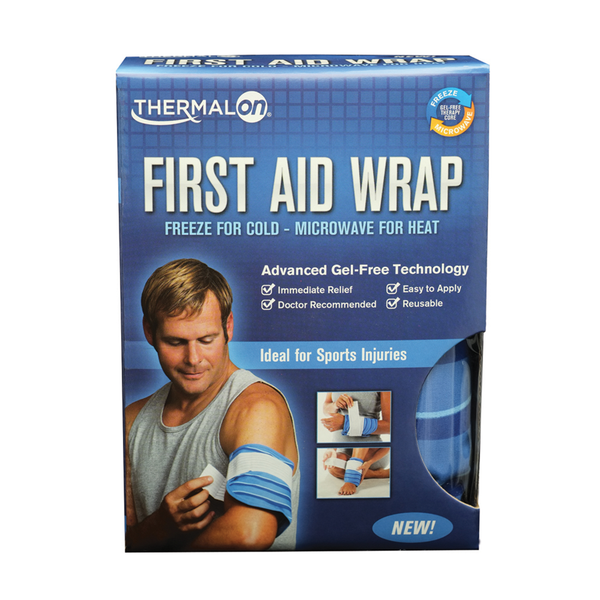 Thermalon First Aid Wrap for effective cold therapy treatments.  Easy to apply. Non gel technology.